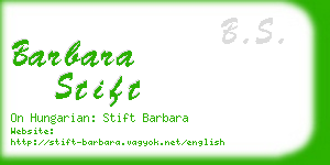 barbara stift business card